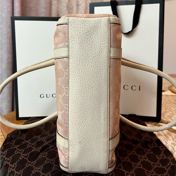 Gucci Pink Canvas Abbey Boston - Picture 14 of 15